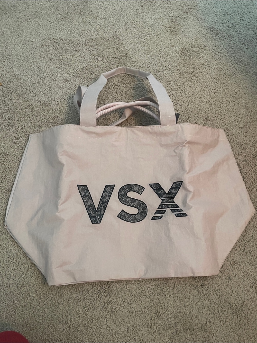 VSX Light Pink Tote with Bold Logo